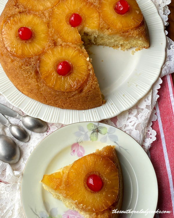 PINEAPPLE UPSIDE DOWN CAKE- The Southern Lady Cooks