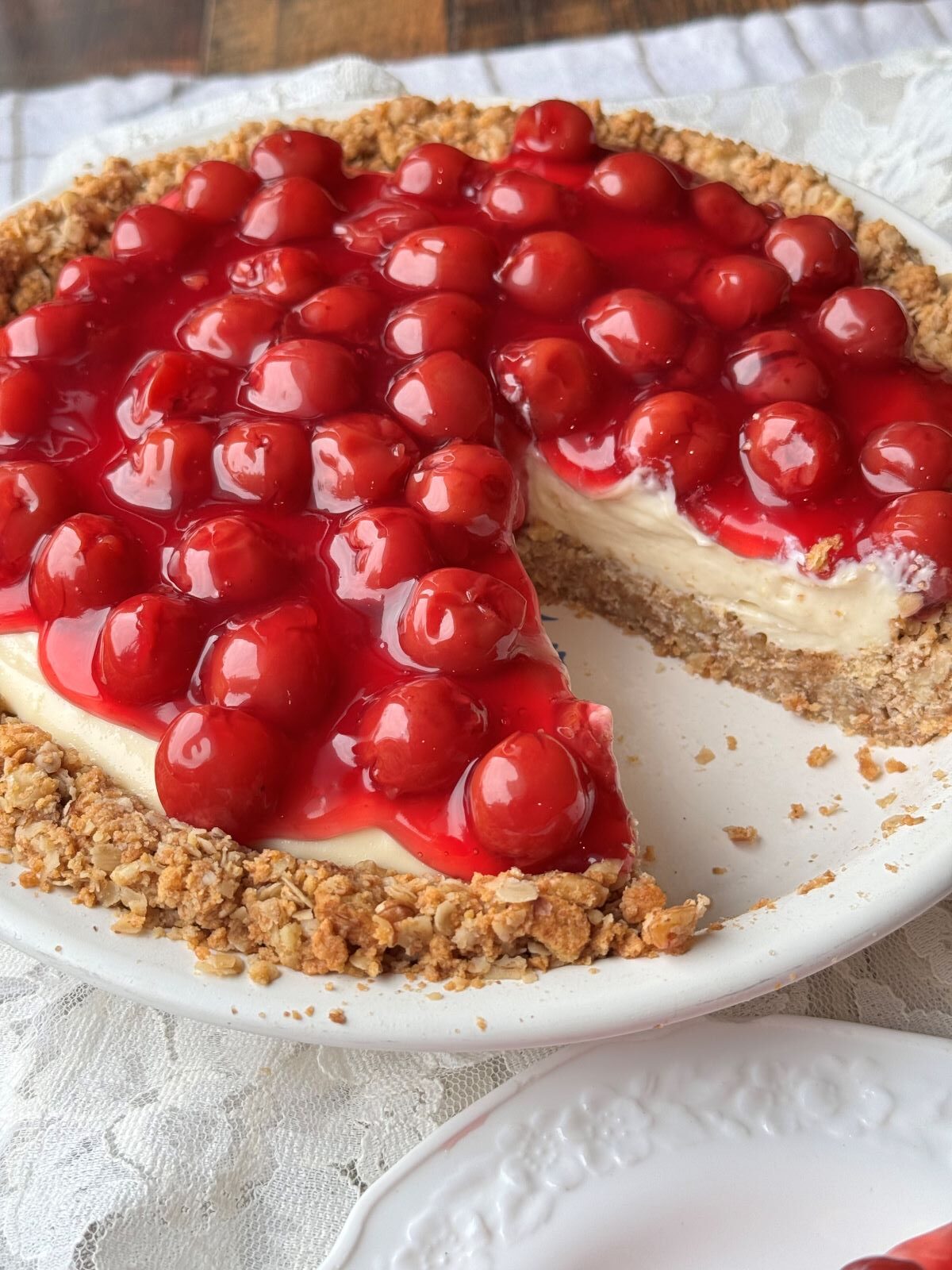 NO BAKE CHERRY CHEESECAKE – The Southern Lady Cooks