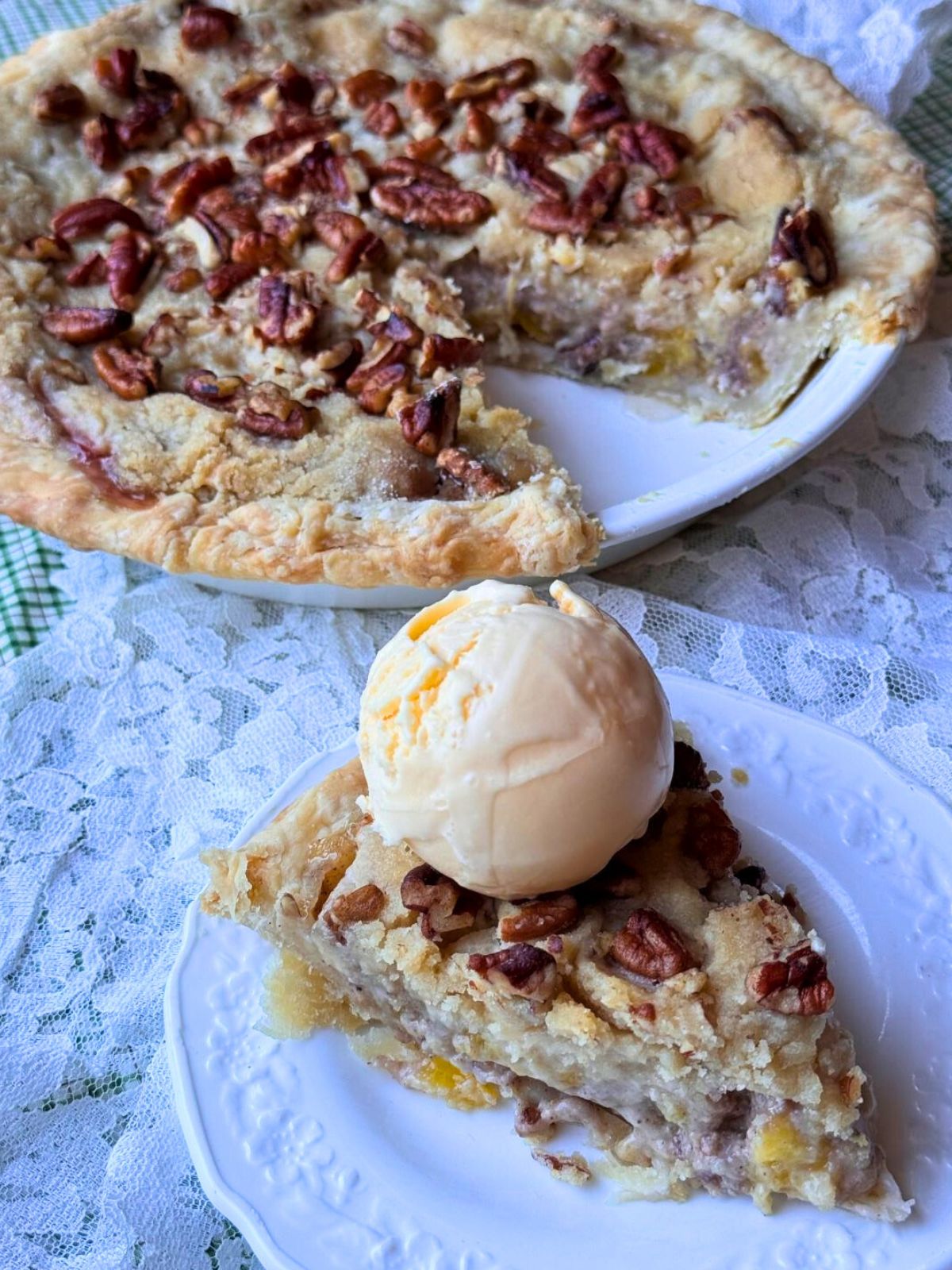 PECAN PEACH PIE – The Southern Lady Cooks